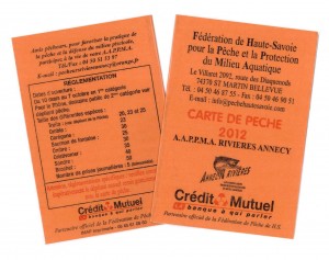 Carte de pêche 2012